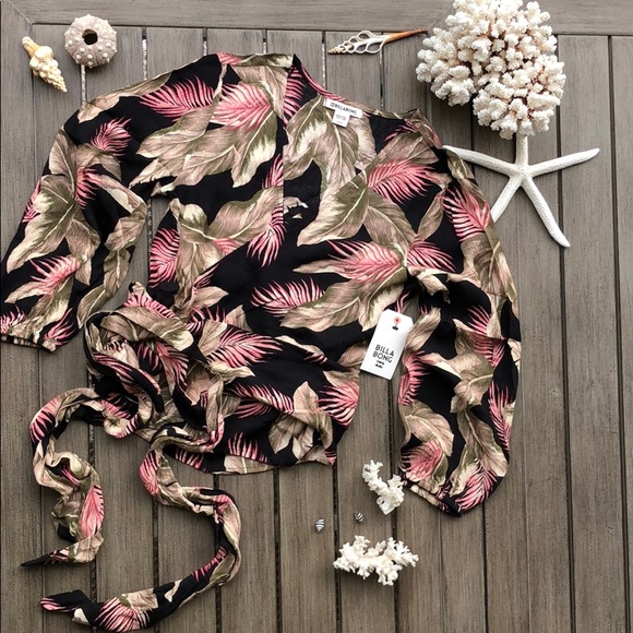 🌴🔆BILLABONG- LOVE WRAPPED COVER UP BLOUSE🔆🌴 - Picture 2 of 13
